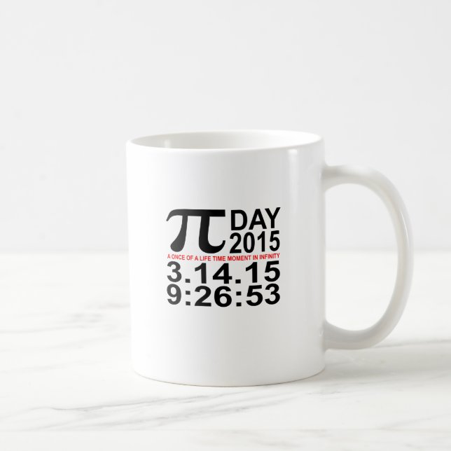 Taza De Café Camiseta ".png del día 2015 del pi (Derecha)