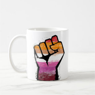 Taza De Café Camiseta Puño Orgullo Lésbico