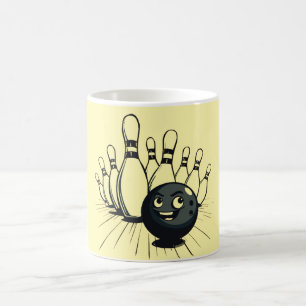 Taza De Café Camiseta Retro Bowling - Huelga de cosecha