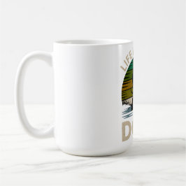 Taza De Café Camiseta Retro de Puesta de Sol 'La Vida es Mejor 