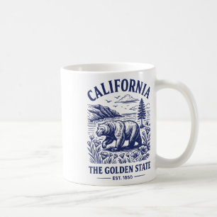 Taza De Café Camiseta Retro Estado de California Est 1850 Costa