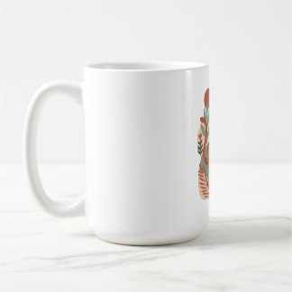 Taza De Café Camiseta Retro Floral Boho Arte