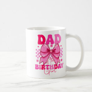 Taza De Café Camiseta rosa coqueta del papá de la cumpleañera F