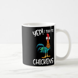 Taza De Café Camiseta Sí Hablo Con Pollos Buffs De Pollo Lindos
