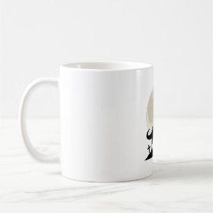 Taza De Café Camiseta Silueta Cementerio Perro Dinosaurio Bajo