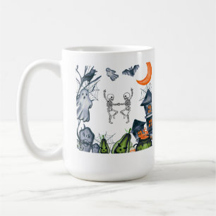 Taza De Café Camiseta Spooky Party Frame