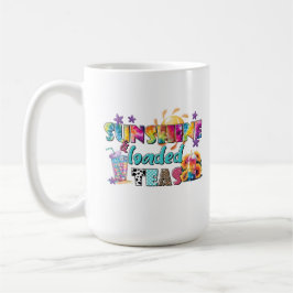 Taza De Café Camiseta Sunshine & Loaded Teas Coloridos Tonos de
