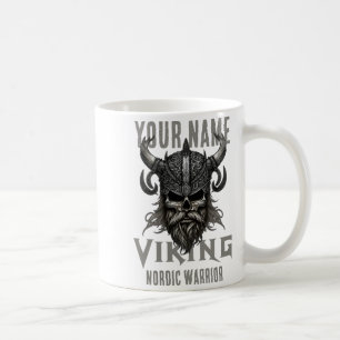 Taza De Café Camiseta T de Herencia del Guerrero Vikingo con No