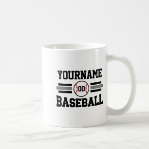 Taza De Café Camiseta T Personalizada de Jugador de Béisbol Ret