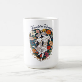 Taza De Café Camiseta Threaded in Eternity | Pareja Elegante