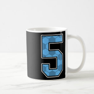 Taza De Café Camiseta uniforme de jugador patrón de fútbol azul