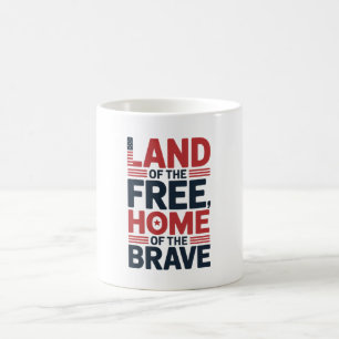 Taza De Café Camiseta USA Tierra de Libres Hogar de los Valie
