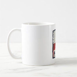 Taza De Café Camiseta Vector Diseño Bandera Criatura Bosque Vin