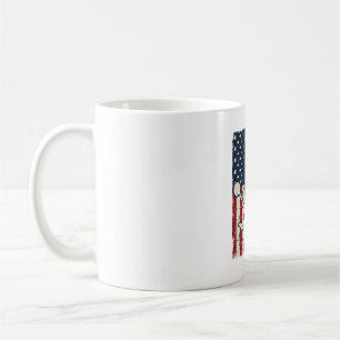 Taza De Café Camiseta Vector Patriótica de la Bandera Americana
