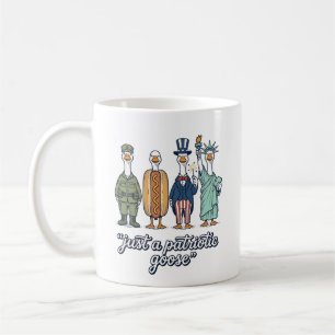 Taza De Café Camiseta vector vintage de alineación de ganso pat