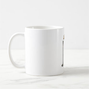 Taza De Café Camiseta vectorial de golf de jirafa de grabado vi