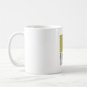 Taza De Café Camiseta Vectorial de Murciélago y Pelota de Softb