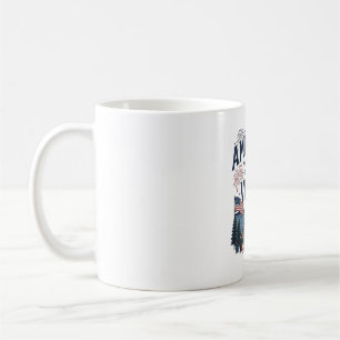 Taza De Café Camiseta Vectorial del Lago Patriótico Vibraciones