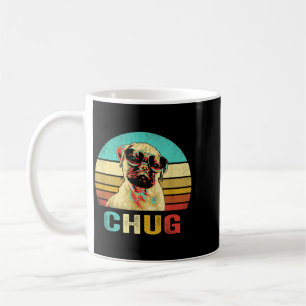 Taza De Café Camiseta Vintage Chug Perro Atardecer