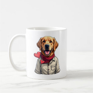 Taza De Café Camiseta Vintage de Amante de Golden Retriever Pat