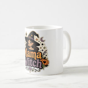Taza De Café Camiseta Vintage de Halloween Groovy Mama Witch