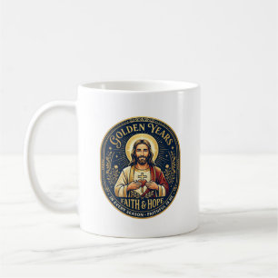 Taza De Café Camiseta Vintage de Jubilación de Jesús Cristiana