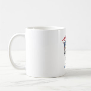 Taza De Café Camiseta Vintage de Mapache Patriótico Feral Pero