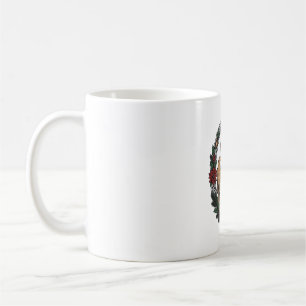 Taza De Café Camiseta Vintage de Ternera de Navidad Engraving N
