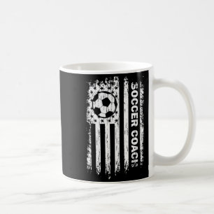 Taza De Café Camiseta Vintage Entrenador Fútbol Bandera America