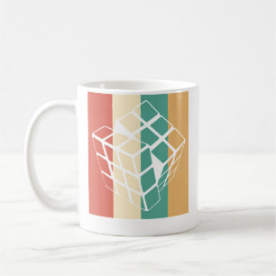 Taza De Café Camiseta Vintage Magic Cube Retro Puzzle Speed Cub