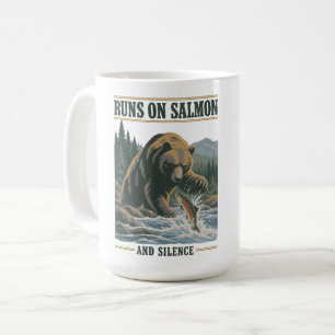 Taza De Café Camiseta Vintage Oso Pescando Pacífico Noroeste