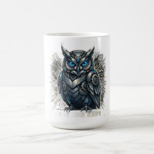 Taza De Café Camiseta Visión de Búho Cibernético