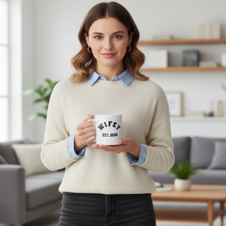 Taza De Café Camiseta Wifey College