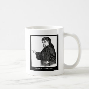 Taza De Café Camisetas con cita de Chaucer Amor es ciego Regalo