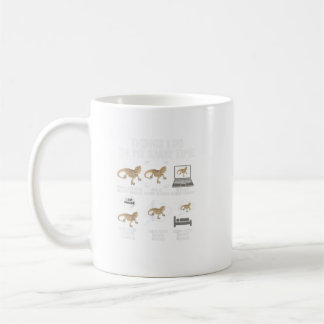 Taza De Café Camisetas de dragón con barba divertida Lizard Bea
