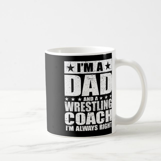 Taza De Café Camisetas del Día del Padre entrenador de lucha li (Derecha)