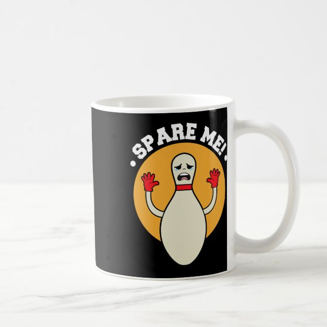 Taza De Café Camisetas del Duckpin Spare Me Bowling (Derecha)