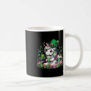 Taza De Café Camisetas Día de San Patricio Unicornio Irlandés N