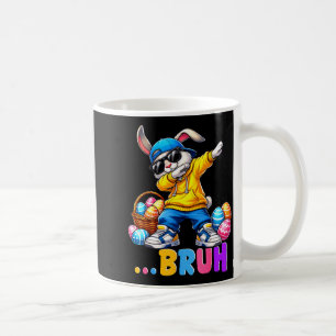 Taza De Café Camisetas divertidas de conejito haciendo dab Bruh