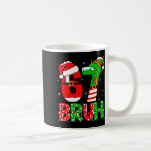 Taza De Café Camisetas divertidas de Navidad Bruh 67 Seis Siete
