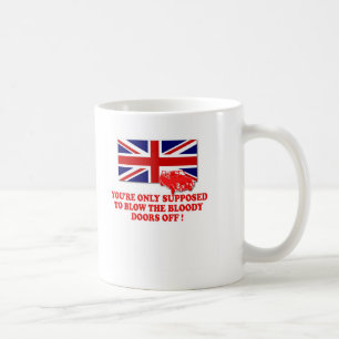 Taza De Café Camisetas italiano de Union Jack del trabajo