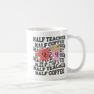 Taza De Café Camisetas Mujeres Media Maestra Medio Café De Vuel
