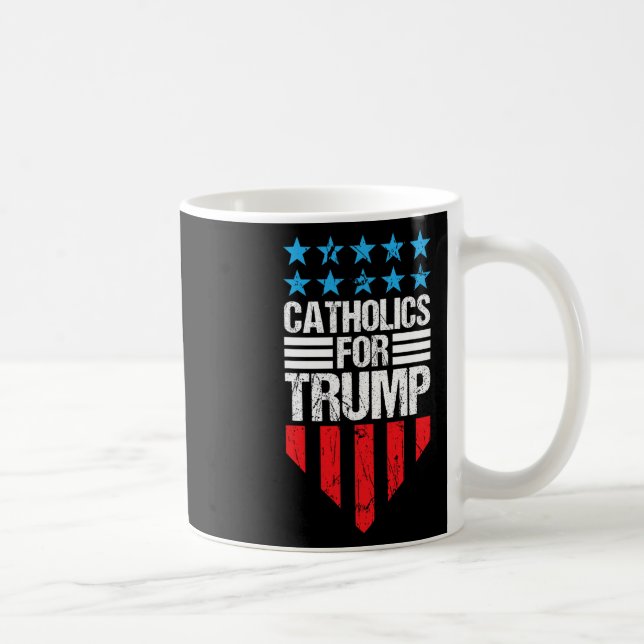 Taza De Café Camisetas Para Trump 2024 Elección Bandera Retro U (Derecha)