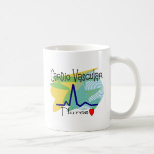Taza De Café Camisetas VASCULARES cardiias de la ENFERMERA