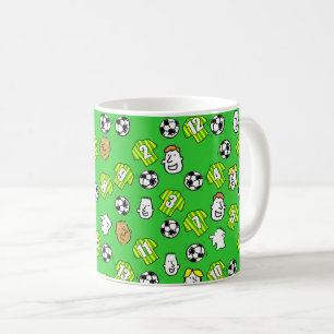 Taza De Café Camisetas y fans del Fútbol Verde Amarillo