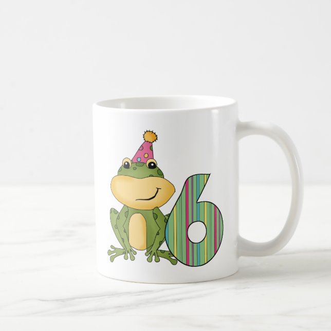 Taza De Café Camisetas y regalos de cumpleaños de fiesta Frog (Derecha)