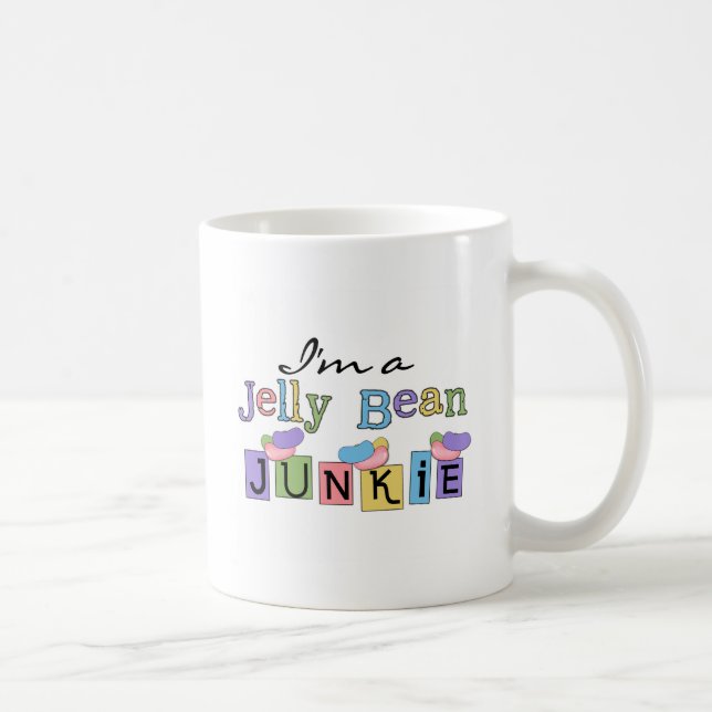 Taza De Café Camisetas y regalos de Jelly Bean Junkie (Derecha)