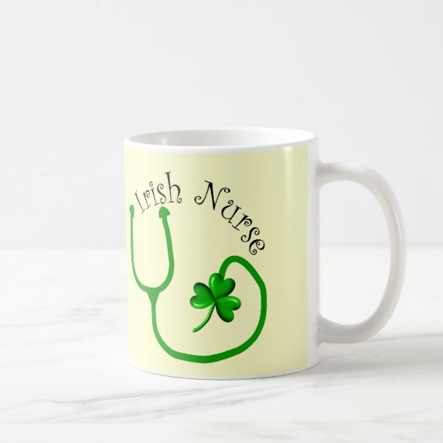 Taza De Café Camisetas y regalos de la enfermera del irlandés (Derecha)