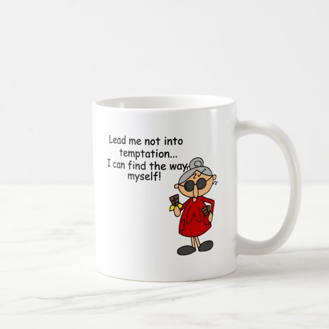 Taza De Café Camisetas y regalos de tentación suave (Derecha)