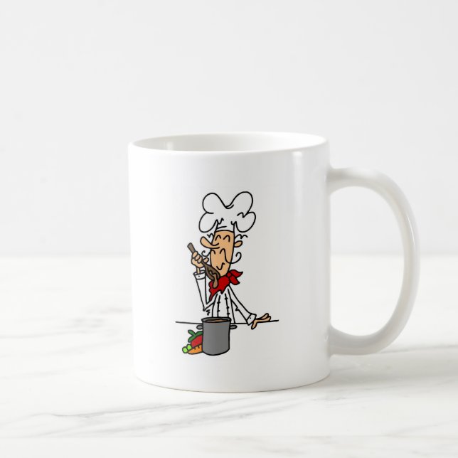Taza De Café Camisetas y regalos del cocinero de la sopa (Derecha)